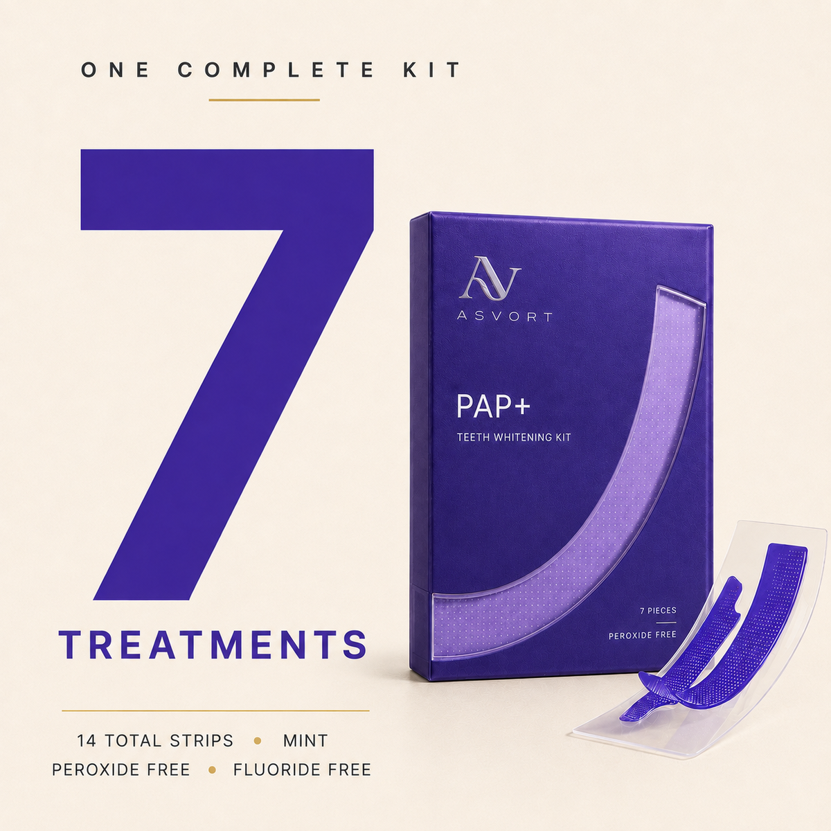 Asvort Purple Teeth Brightening Strips