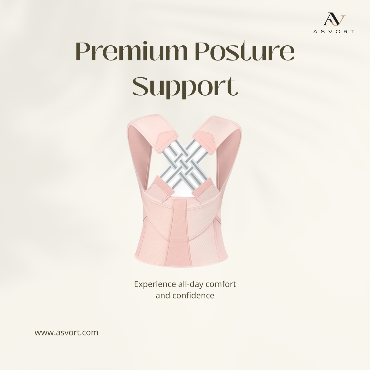 ASVORT™ Posture Pro Corrector – Adjustable Back & Shoulder Support Brace