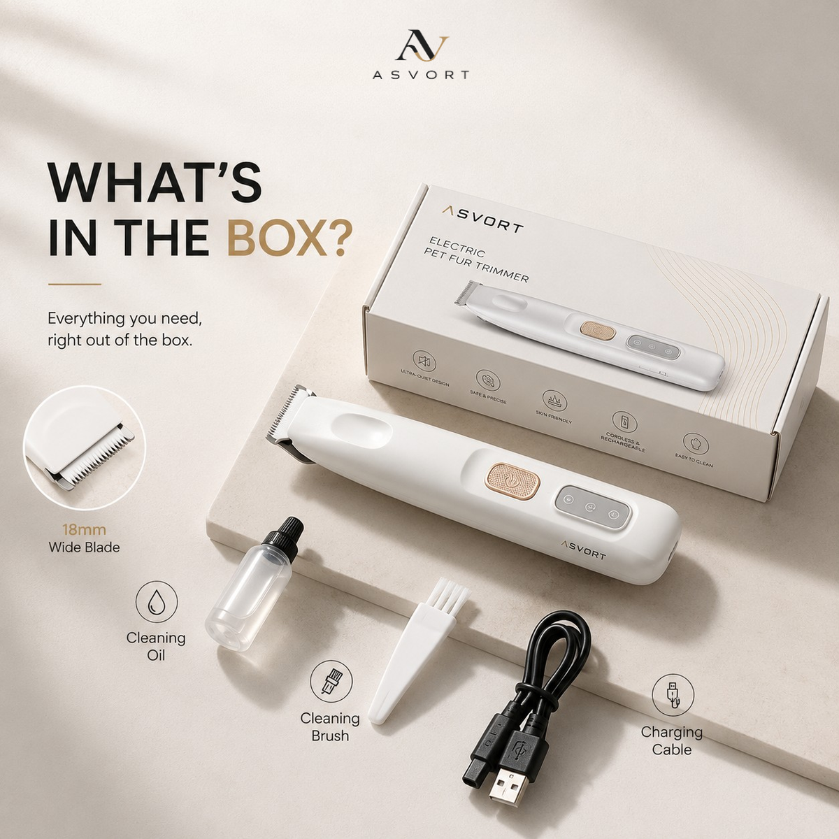 ASVORT™ Pet Grooming Trimmer