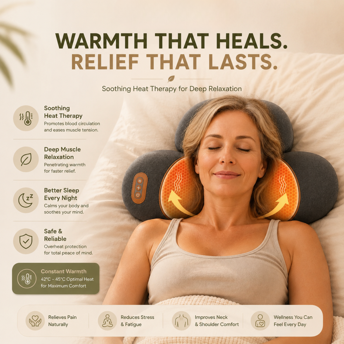 ASVORT™ 3-in-1 Heated Massage Pillow