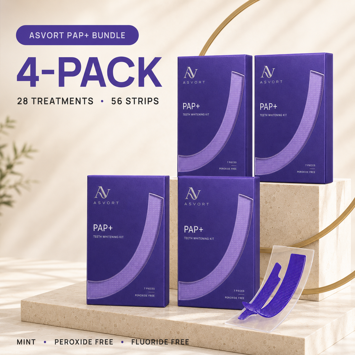 Asvort Purple Teeth Brightening Strips