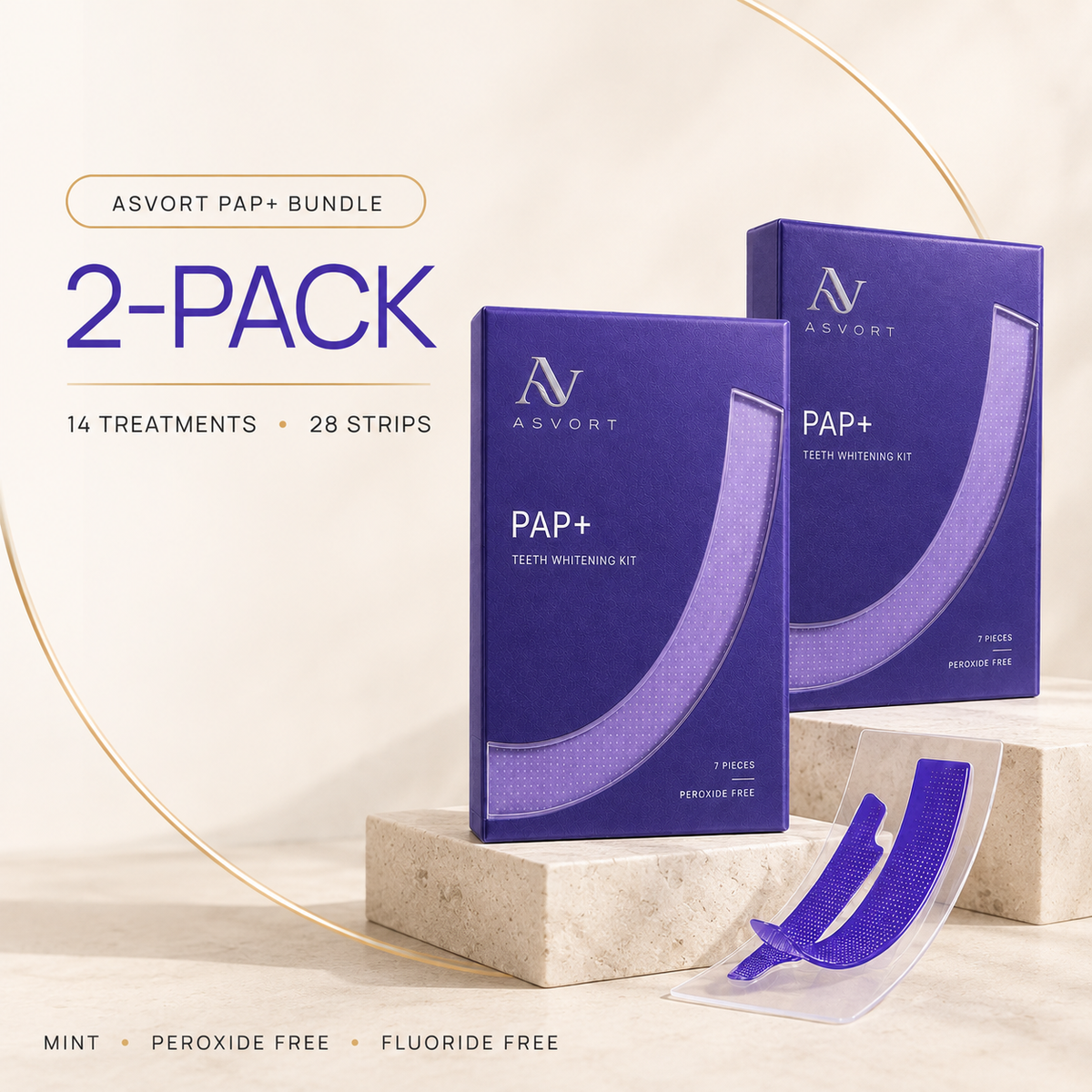 Asvort Purple Teeth Brightening Strips